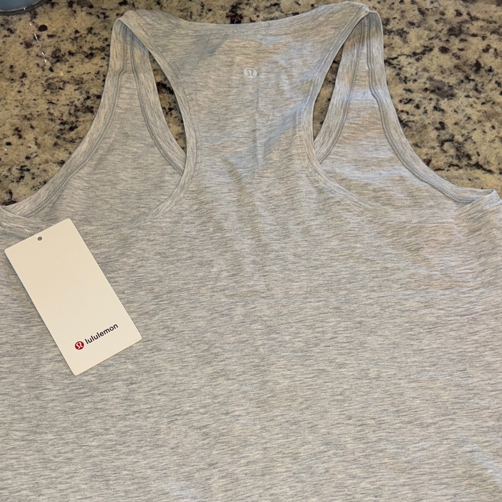 Light Gray Racerback Tank Top - Picture 7 of 8